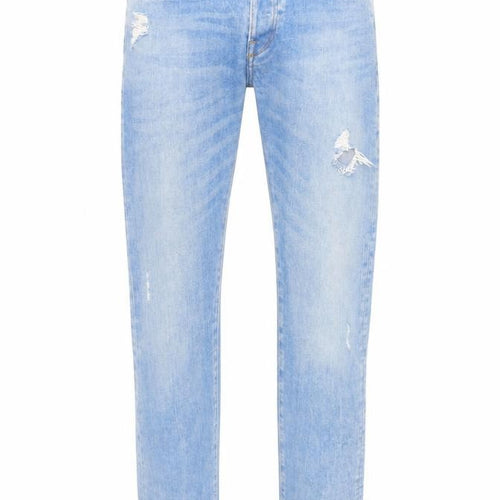 &denim Mens Blue Cotton Straight Jeans Size 29 in L32 in Regular Zip