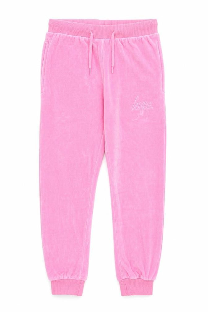 Hype Girls Pink Cotton Jogger Trousers Size 13 Years Regular Drawstring
