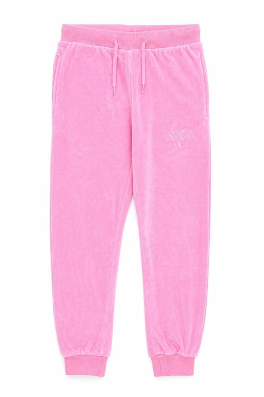 Hype Girls Pink Cotton Jogger Trousers Size 13 Years Regular Drawstring