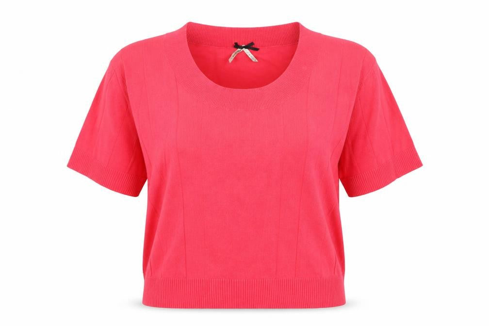 Fashion Union Womens Pink Scoop Neck Acrylic Pullover Jumper Size 16