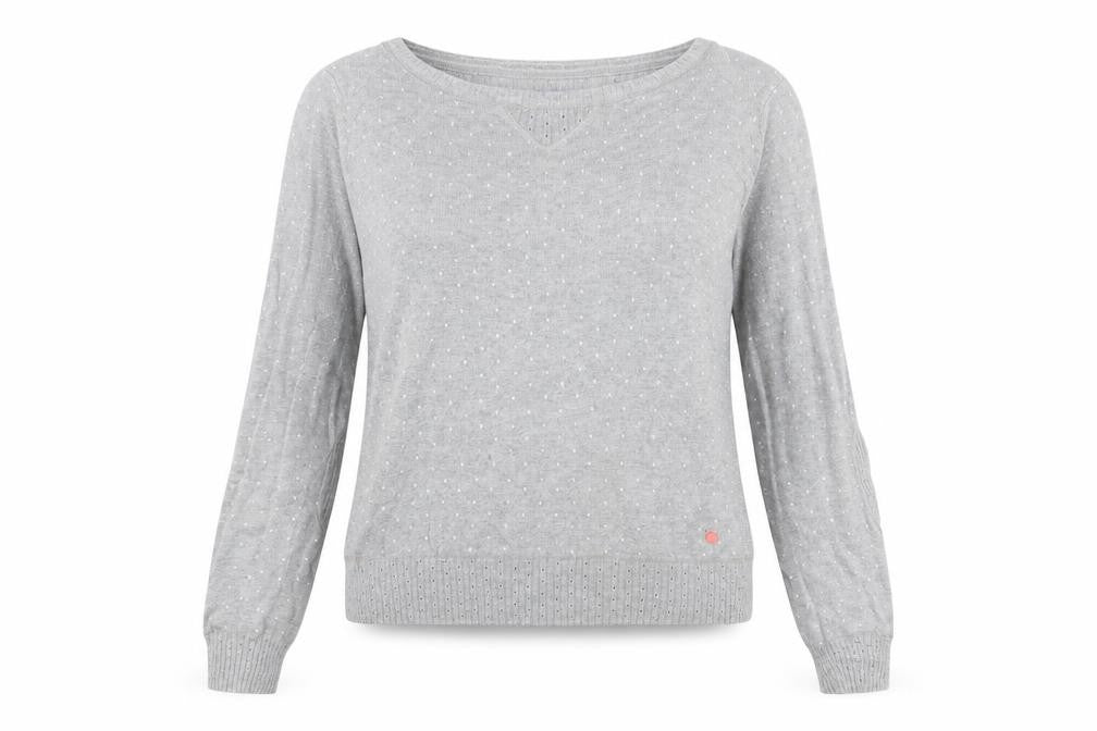 New York Womens Grey Boat Neck Acrylic Pullover Jumper Size XS