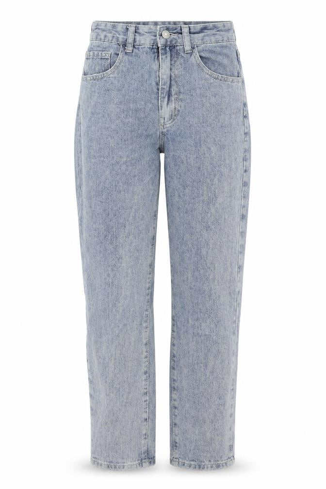 Front view of SHEIN women’s blue cotton straight jeans size 2xs regular zip