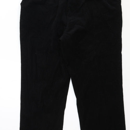 Marks and Spencer Womens Black Cotton Pedal Pusher Trousers Size 16 Regular