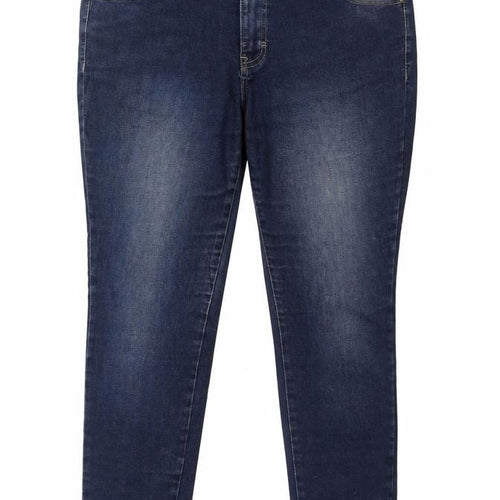 TU Womens Blue Cotton Skinny Jeans Size 40 in Regular Zip