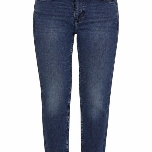 Marks and Spencer Womens Blue Cotton Skinny Jeans Size 8 Regular Zip
