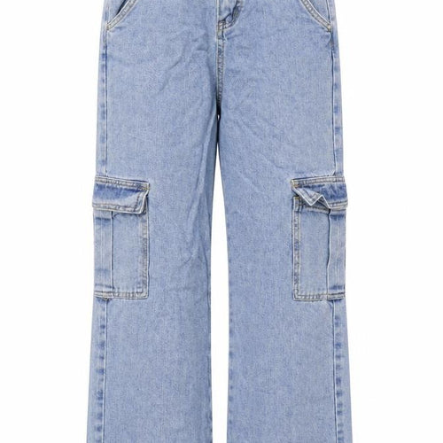 Preworn Womens Blue Cotton Straight Jeans Size 26 in Regular Zip