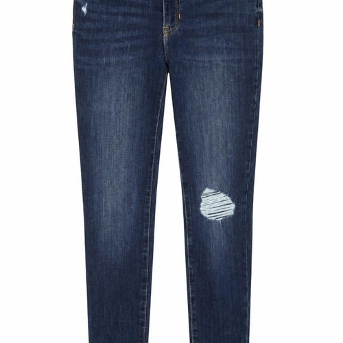 Preworn Womens Blue Cotton Skinny Jeans Size 30 in Slim Zip