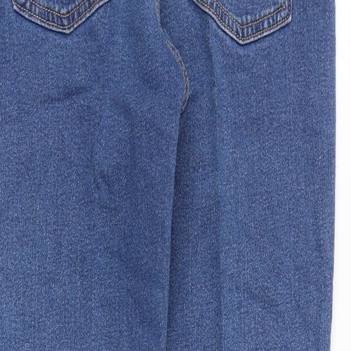 Marks and Spencer Womens Blue Cotton Skinny Jeans Size 8 Slim Zip