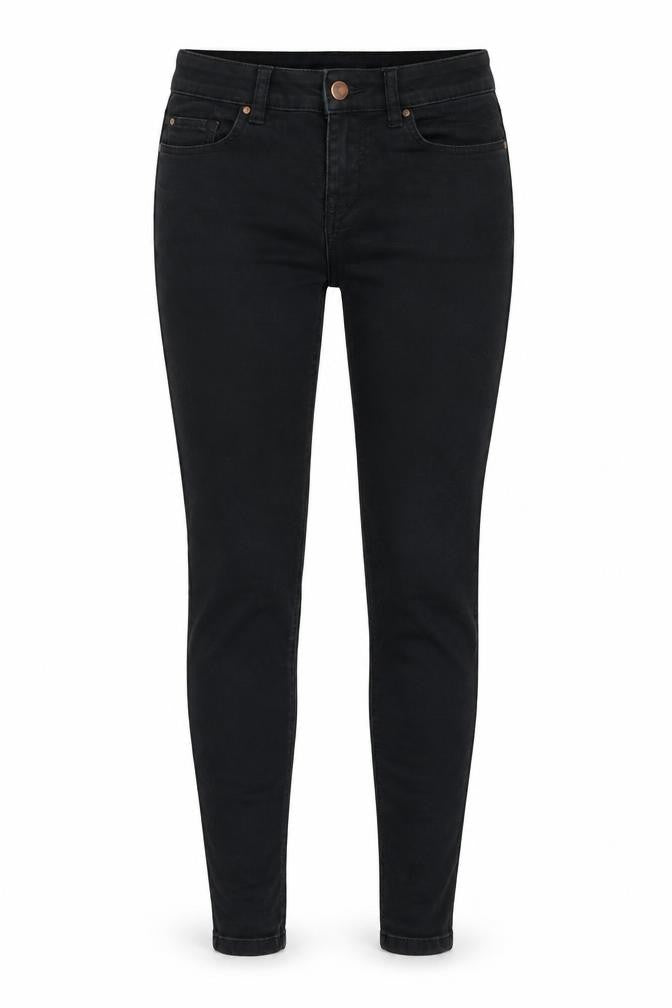 Denim & Co. Womens Black Cotton Skinny Jeans Size 6 Extra-Slim Zip