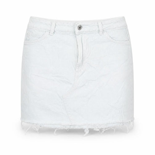Denim & Co. Womens Blue Cotton Mini Skirt Size 8 Zip
