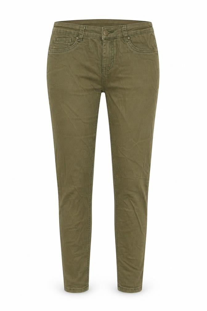 Goldigga Womens Green Cotton Skinny Jeans Size 32 in Slim Zip