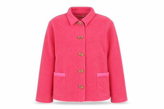 Front view of Cornwall women’s pink jacket, size M, hook & loop