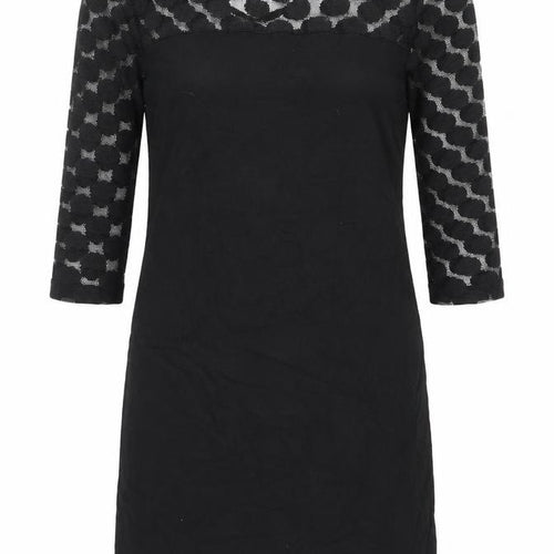 Mango Womens Black Viscose A-Line Size L Boat Neck Pullover