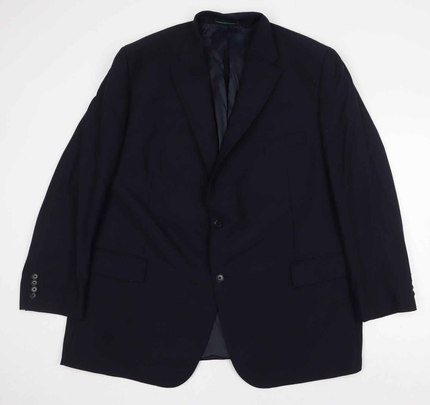 Greenwoods Mens Blue Polyester Jacket Suit Jacket Size 52 Regular