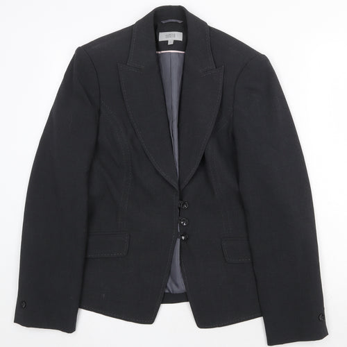 Marks and Spencer Womens Grey Polyester Jacket Blazer Size 14 Button