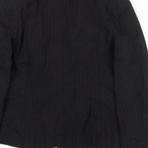 Oasis Womens Black Polyester Jacket Blazer Size 14 Button