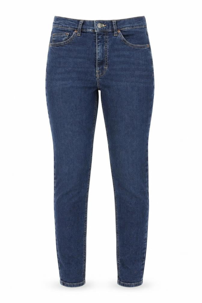 Topshop Womens Blue Cotton Skinny Jeans Size 25 in L34 in Regular Zip