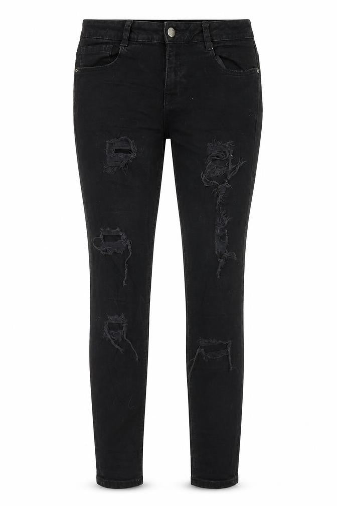 Denim & Co. Womens Black Cotton Skinny Jeans Size 10 Regular Zip