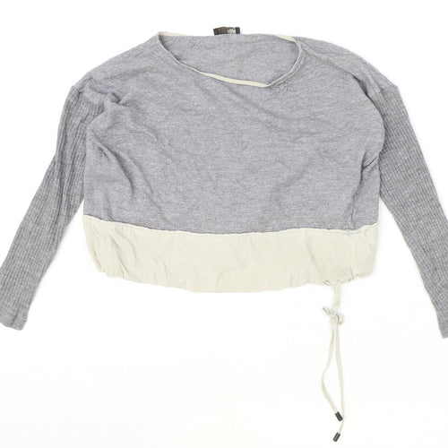 Peserico Womens Grey Wool Pullover Sweatshirt Size 18 Pullover