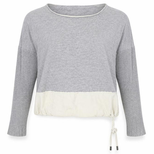Peserico Womens Grey Wool Pullover Sweatshirt Size 18 Pullover