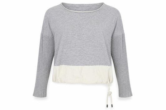 Peserico Womens Grey Wool Pullover Sweatshirt Size 18 Pullover