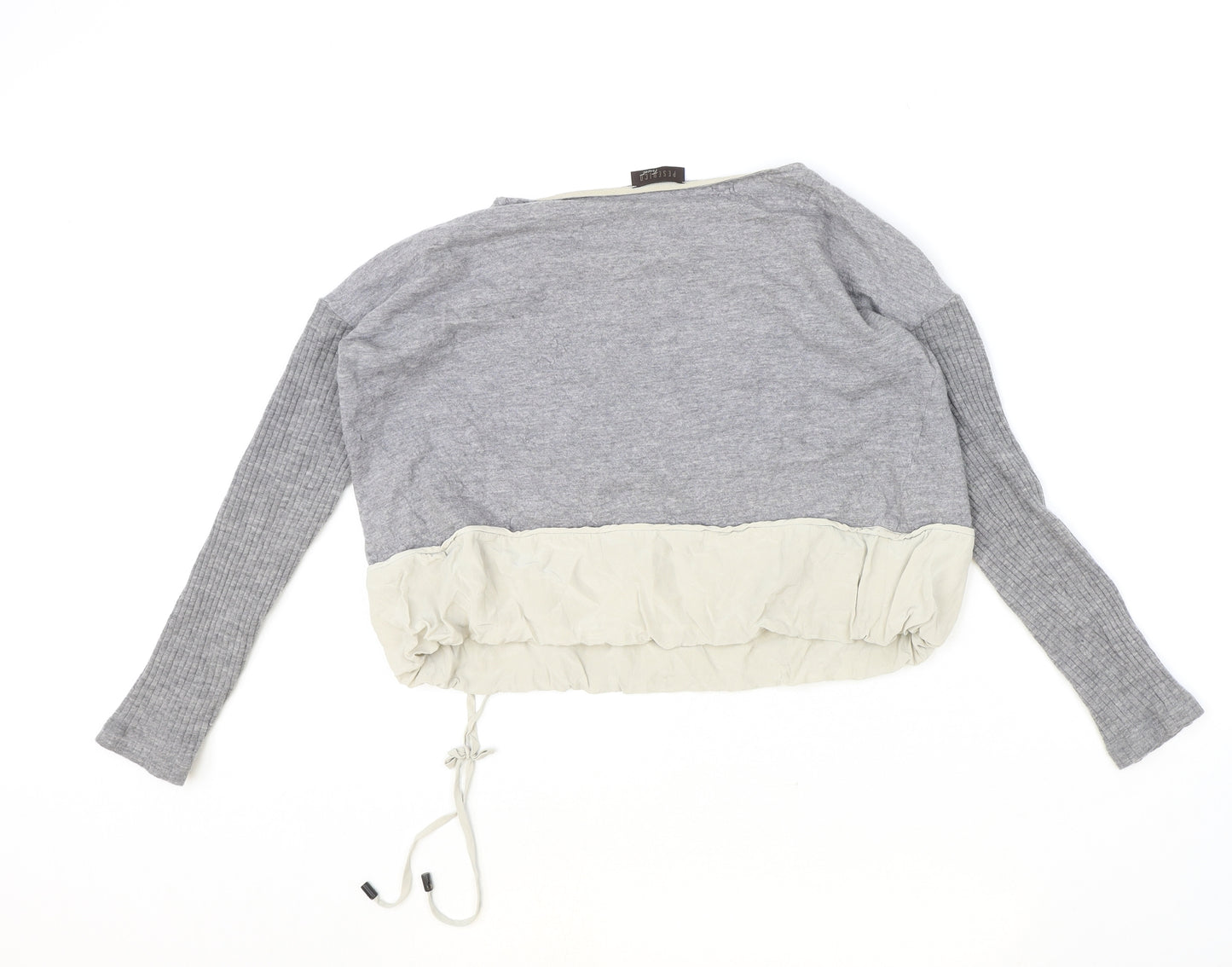 Peserico Womens Grey Wool Pullover Sweatshirt Size 18 Pullover