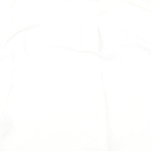 New Look Womens Ivory Polyester Basic Button-Up Size 14 Collared