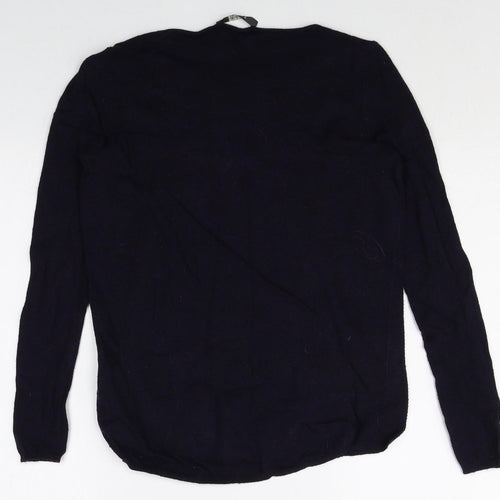 Esprit Womens Blue Boat Neck Polyamide Pullover Jumper Size XS Pullover