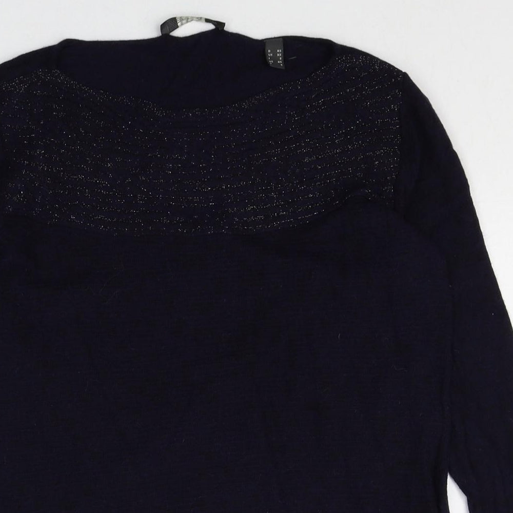 Esprit Womens Blue Boat Neck Polyamide Pullover Jumper Size XS Pullover