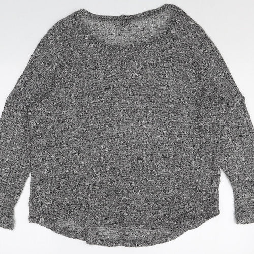 Sparkle & Fade Womens Grey Round Neck Rayon Pullover Jumper Size M Pullover