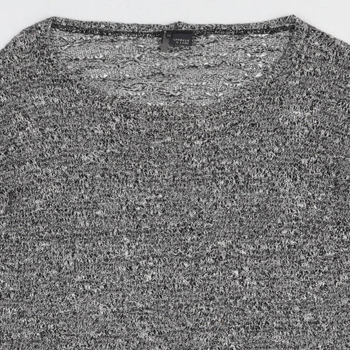 Sparkle & Fade Womens Grey Round Neck Rayon Pullover Jumper Size M Pullover
