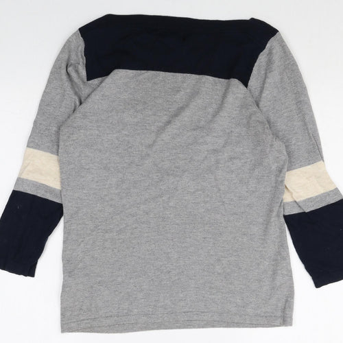 NEXT Womens Multicoloured Boat Neck Cotton Pullover Jumper Size 10 Pullover - Colour Block