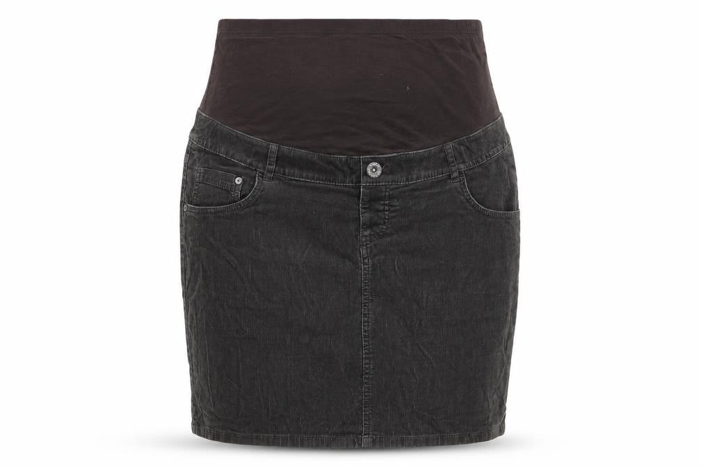 Yessica Womens Grey Cotton Straight & Pencil Skirt Size 12 Button