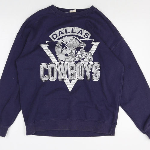 NFL Mens Blue Polyester Pullover Sweatshirt Size S - Dallas Cowboys
