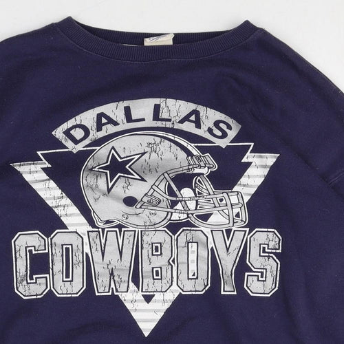 NFL Mens Blue Polyester Pullover Sweatshirt Size S - Dallas Cowboys