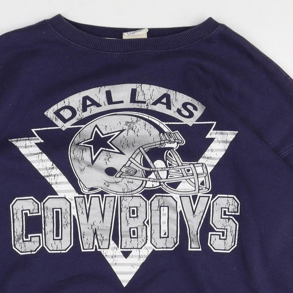 NFL Mens Blue Polyester Pullover Sweatshirt Size S - Dallas Cowboys