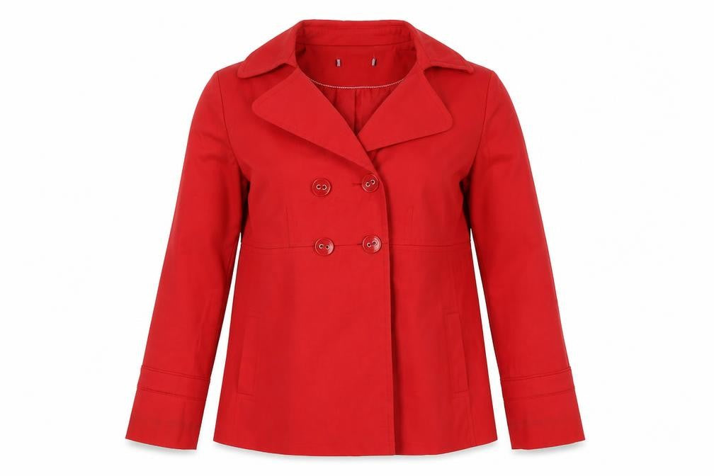George Womens Red Jacket Size 8 Button