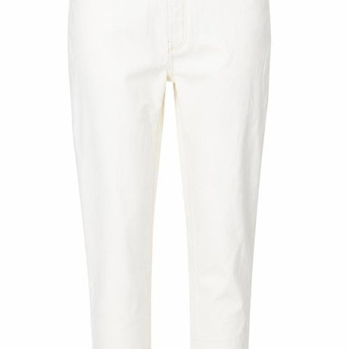 Bershka Womens Ivory Cotton Straight Jeans Size 16 L27 in Regular Button