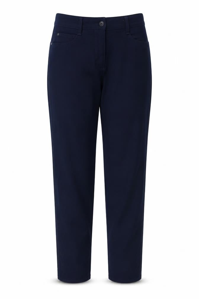Bianca Womens Blue Viscose Trousers Size 12 L32 in Regular Button