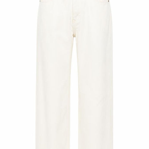 Denim & Co. Womens Beige Cotton Straight Jeans Size 12 L31 in Regular Button