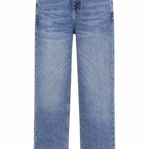 Topshop Womens Blue Cotton Straight Jeans Size 26 L24 in Regular Button