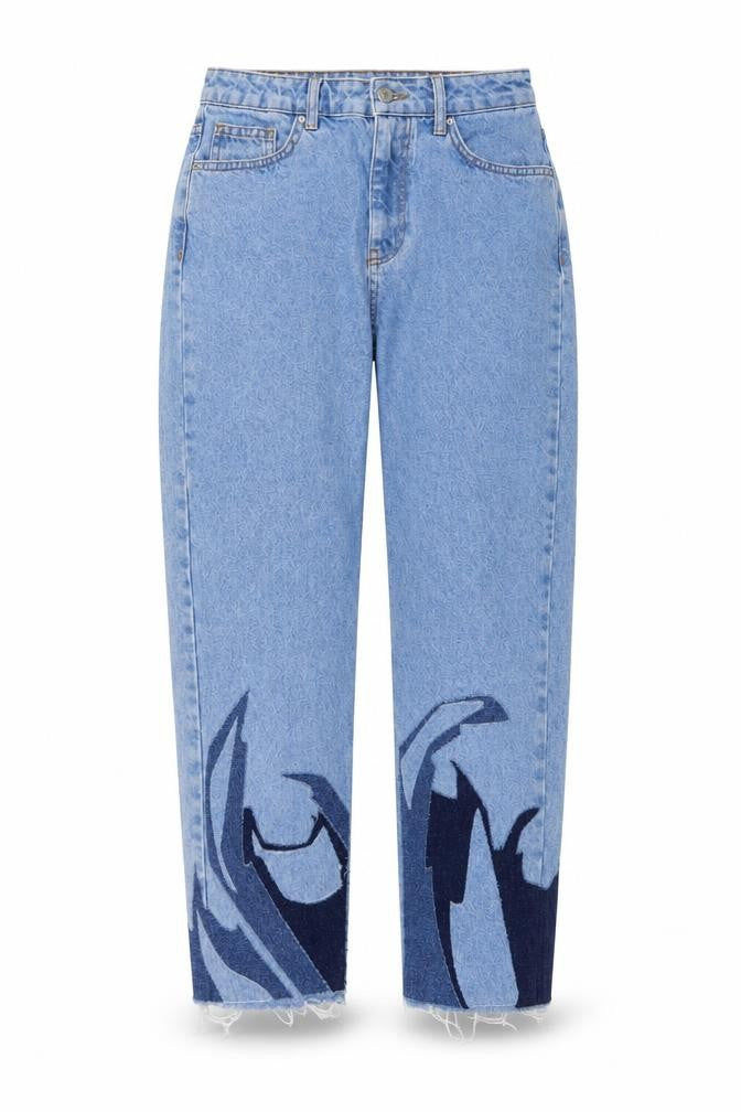 Topshop Womens Blue Cotton Mom Jeans Size 26 in L25 in Regular Button