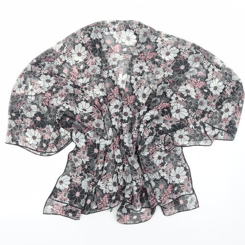 Lovedrobe Womens Black Floral Polyester Basic Blouse Size 22 V-Neck