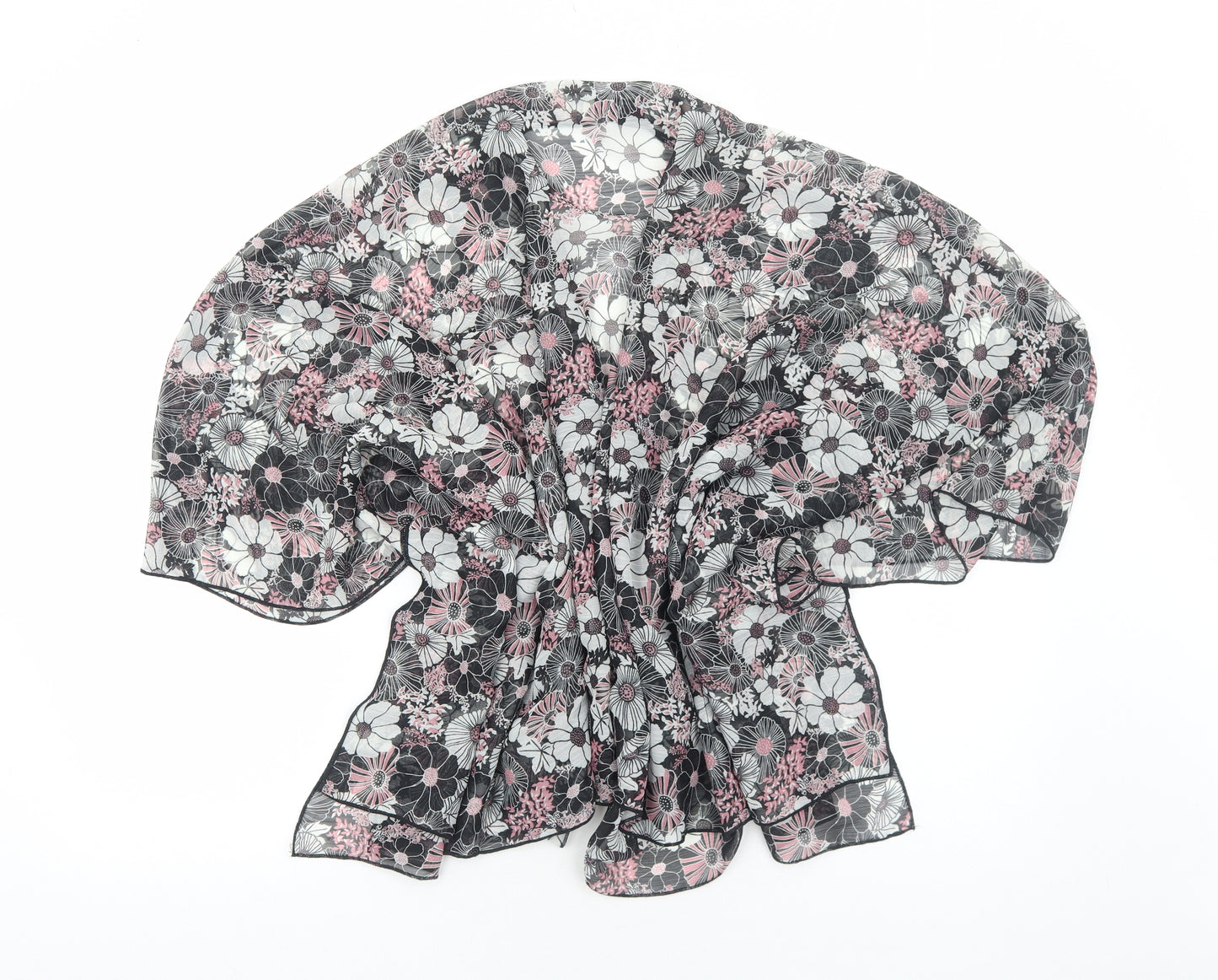 Lovedrobe Womens Black Floral Polyester Basic Blouse Size 22 V-Neck