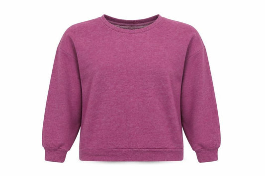 Front view of Atmosphere women’s pink polyester pullover sweatshirt, size UK 14, zip