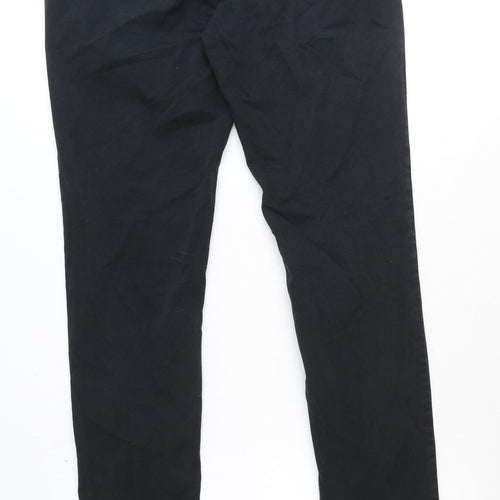 NEXT Mens Blue Cotton Chino Trousers Size 34 in Regular Zip