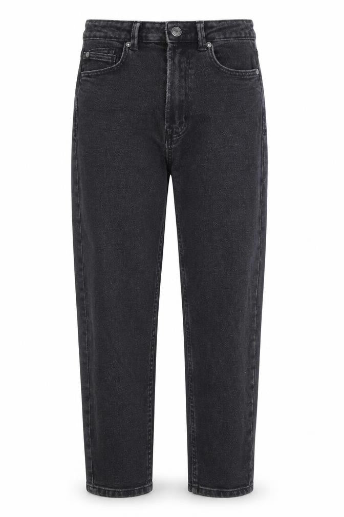 Astradivarius Womens Black Cotton Straight Jeans Size 6 Regular Zip