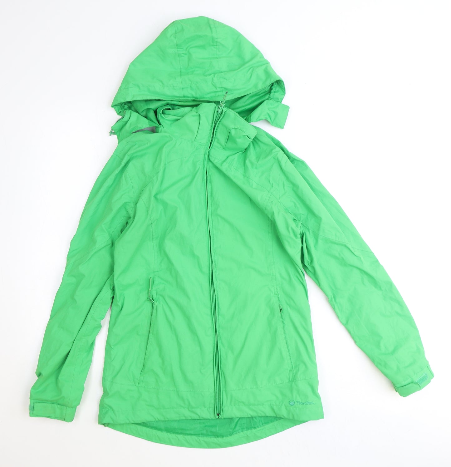 Peter Storm Womens Green Jacket Size 10 Zip - Hooded