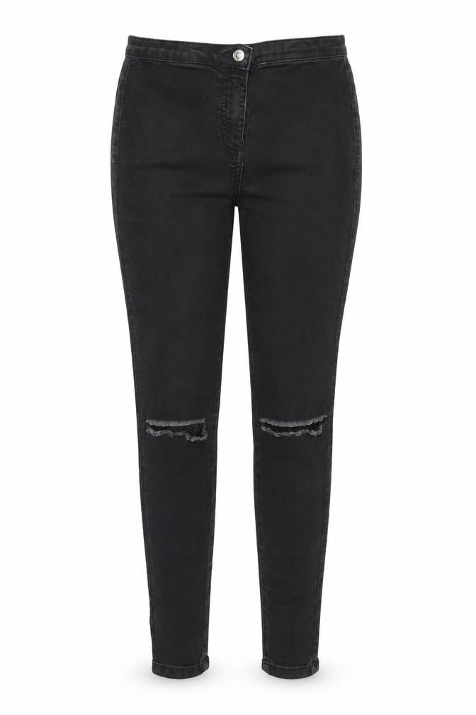 Parisian Womens Black Cotton Skinny Jeans Size 10 Regular Zip