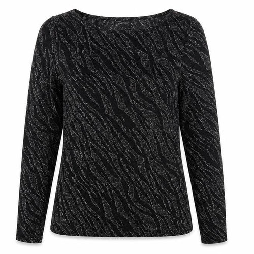Dorothy Perkins Womens Black Animal Print Polyester Basic Blouse Size 10 Boat Neck - Tiger Print